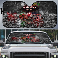 Personalized Wild West Borderlands Auto Sun Shade Urban Street Graffiti Art Skull Scorpion Symbols