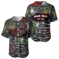 Personalized Wild West Borderlands Baseball Jersey Urban Street Graffiti Art Skull Scorpion Symbols