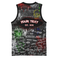 Personalized Wild West Borderlands Basketball Jersey Urban Street Graffiti Art Skull Scorpion Symbols