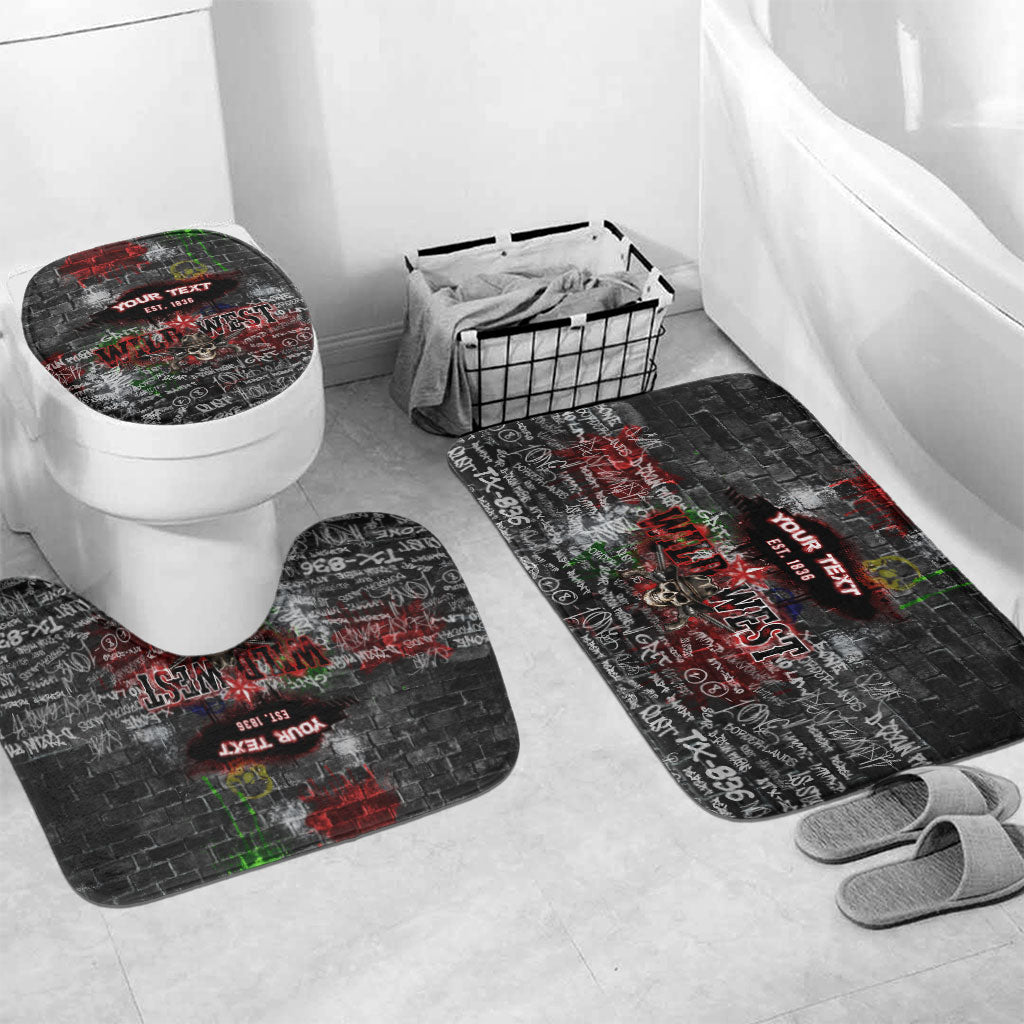 Personalized Wild West Borderlands Bathroom Set Urban Street Graffiti Art Skull Scorpion Symbols