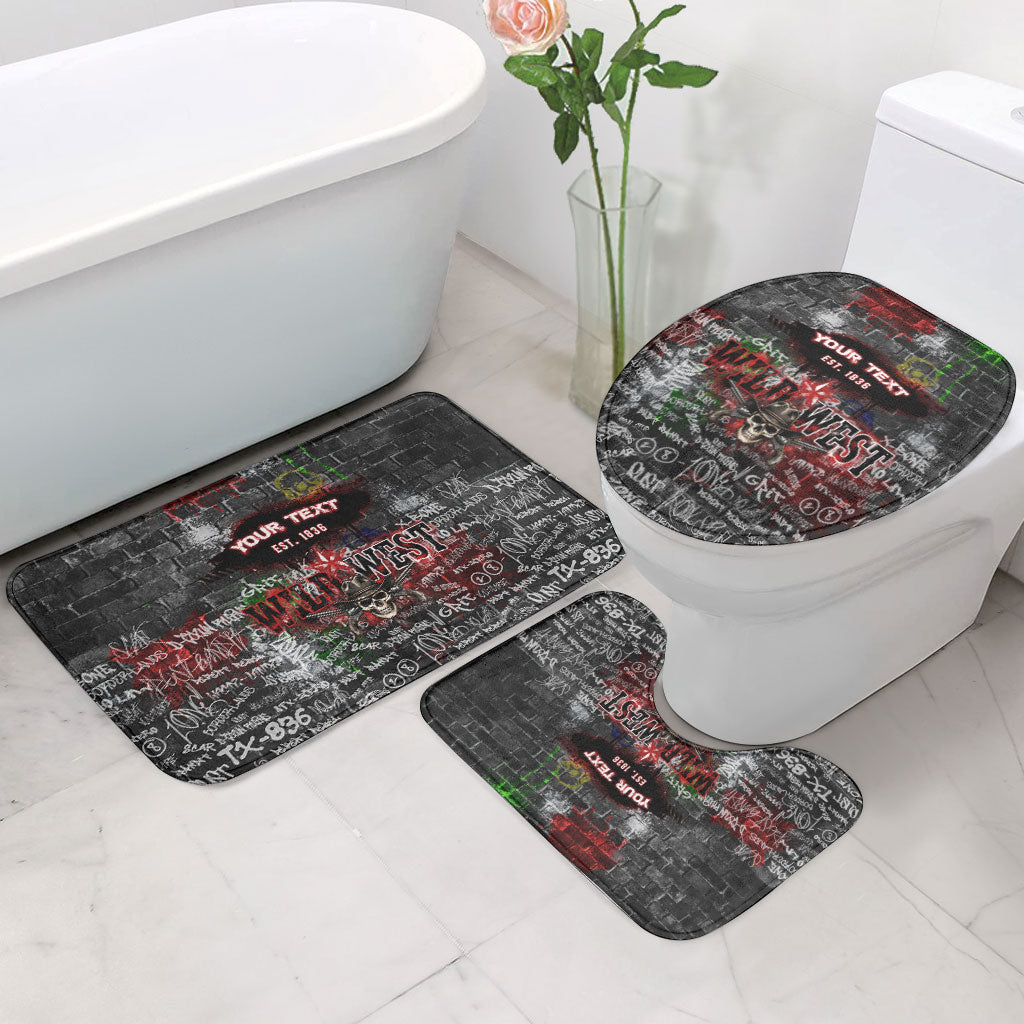 Personalized Wild West Borderlands Bathroom Set Urban Street Graffiti Art Skull Scorpion Symbols