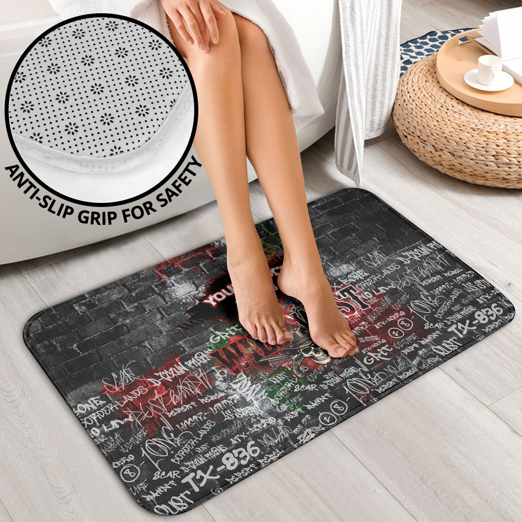 Personalized Wild West Borderlands Bathroom Set Urban Street Graffiti Art Skull Scorpion Symbols