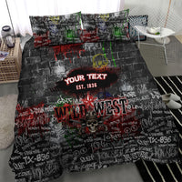 Personalized Wild West Borderlands Bedding Set Urban Street Graffiti Art Skull Scorpion Symbols