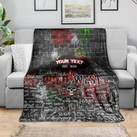 Personalized Wild West Borderlands Blanket Urban Street Graffiti Art Skull Scorpion Symbols