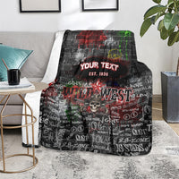 Personalized Wild West Borderlands Blanket Urban Street Graffiti Art Skull Scorpion Symbols
