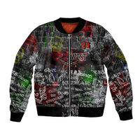 Personalized Wild West Borderlands Bomber Jacket Urban Street Graffiti Art Skull Scorpion Symbols