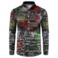 Personalized Wild West Borderlands Button Sweatshirt Urban Street Graffiti Art Skull Scorpion Symbols