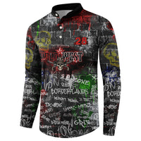 Personalized Wild West Borderlands Button Sweatshirt Urban Street Graffiti Art Skull Scorpion Symbols