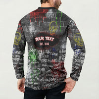 Personalized Wild West Borderlands Button Sweatshirt Urban Street Graffiti Art Skull Scorpion Symbols