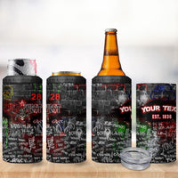 Personalized Wild West Borderlands 4 in 1 Can Cooler Tumbler Urban Street Graffiti Art Skull Scorpion Symbols