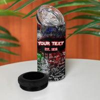 Personalized Wild West Borderlands 4 in 1 Can Cooler Tumbler Urban Street Graffiti Art Skull Scorpion Symbols