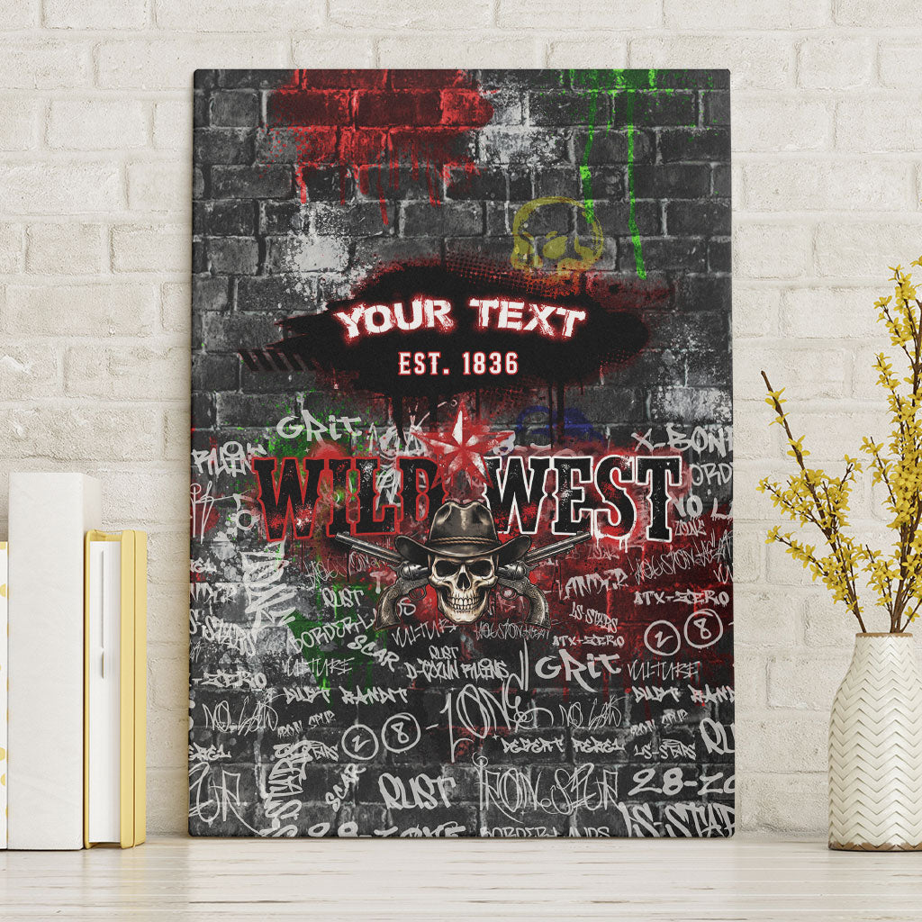 Personalized Wild West Borderlands Canvas Wall Art Urban Street Graffiti Art Skull Scorpion Symbols