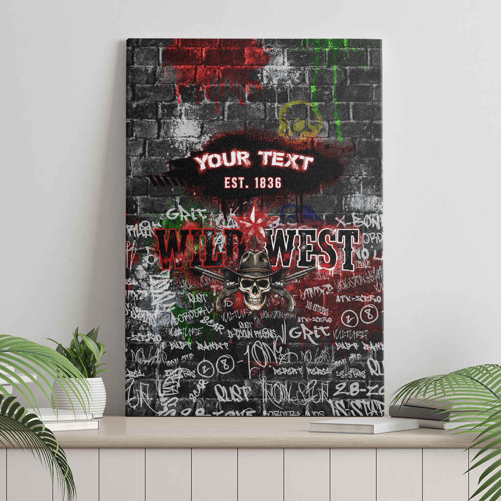 Personalized Wild West Borderlands Canvas Wall Art Urban Street Graffiti Art Skull Scorpion Symbols