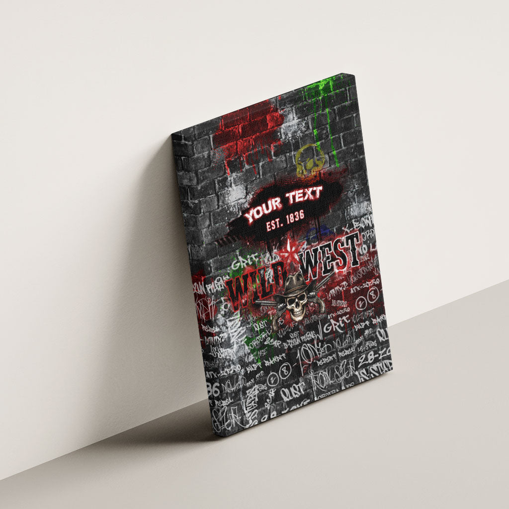 Personalized Wild West Borderlands Canvas Wall Art Urban Street Graffiti Art Skull Scorpion Symbols