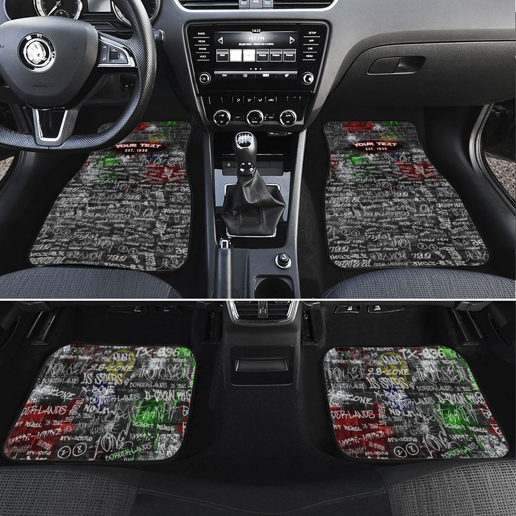 Personalized Wild West Borderlands Car Mats Urban Street Graffiti Art Skull Scorpion Symbols