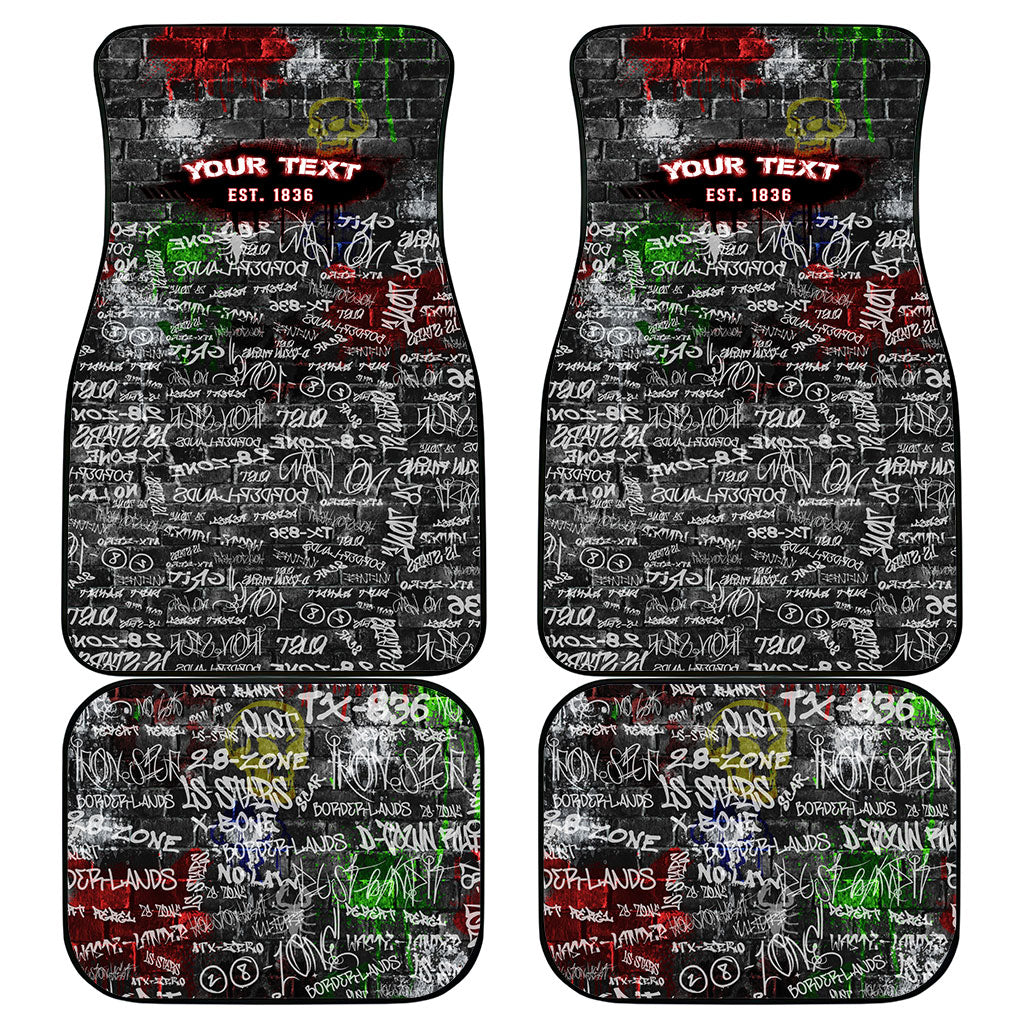 Personalized Wild West Borderlands Car Mats Urban Street Graffiti Art Skull Scorpion Symbols