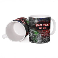 Personalized Wild West Borderlands Ceramic Mug Urban Street Graffiti Art Skull Scorpion Symbols