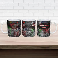 Personalized Wild West Borderlands Ceramic Mug Urban Street Graffiti Art Skull Scorpion Symbols