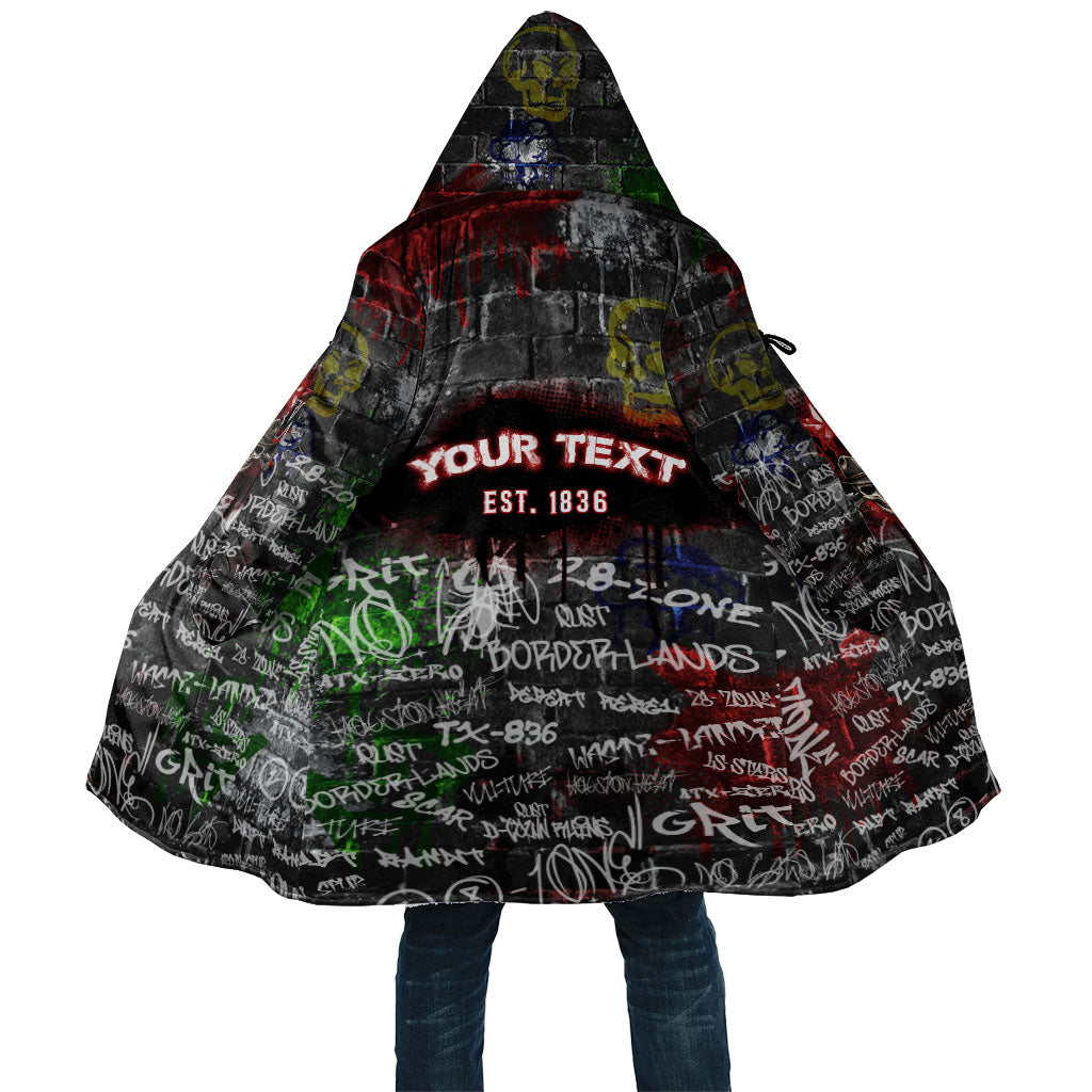 Personalized Wild West Borderlands Cloak Urban Street Graffiti Art Skull Scorpion Symbols