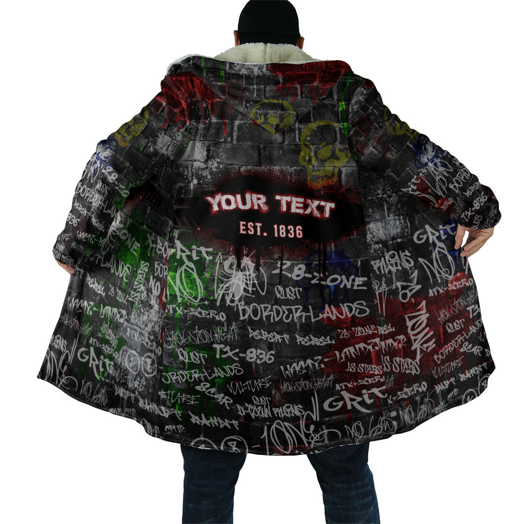 Personalized Wild West Borderlands Cloak Urban Street Graffiti Art Skull Scorpion Symbols