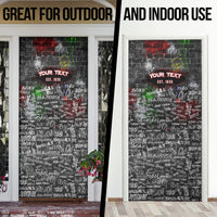 Personalized Wild West Borderlands Door Cover Urban Street Graffiti Art Skull Scorpion Symbols