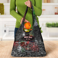 Personalized Wild West Borderlands Grocery Bag Urban Street Graffiti Art Skull Scorpion Symbols