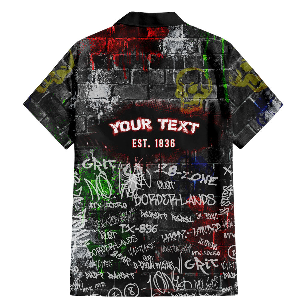 Personalized Wild West Borderlands Hawaiian Shirt Urban Street Graffiti Art Skull Scorpion Symbols