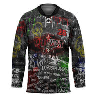 Personalized Wild West Borderlands Hockey Jersey Urban Street Graffiti Art Skull Scorpion Symbols