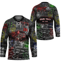 Personalized Wild West Borderlands Hockey Jersey Urban Street Graffiti Art Skull Scorpion Symbols