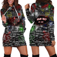 Personalized Wild West Borderlands Hoodie Dress Urban Street Graffiti Art Skull Scorpion Symbols