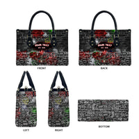 Personalized Wild West Borderlands Leather Bag Urban Street Graffiti Art Skull Scorpion Symbols