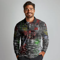 Personalized Wild West Borderlands Long Sleeve Polo Shirt Urban Street Graffiti Art Skull Scorpion Symbols