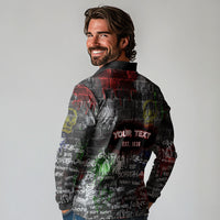Personalized Wild West Borderlands Long Sleeve Polo Shirt Urban Street Graffiti Art Skull Scorpion Symbols