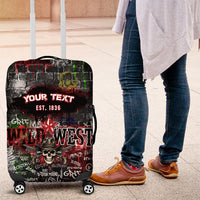 Personalized Wild West Borderlands Luggage Cover Urban Street Graffiti Art Skull Scorpion Symbols