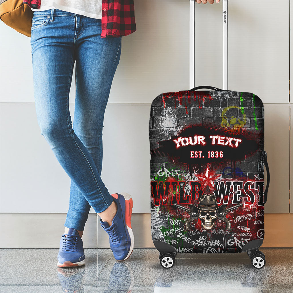 Personalized Wild West Borderlands Luggage Cover Urban Street Graffiti Art Skull Scorpion Symbols