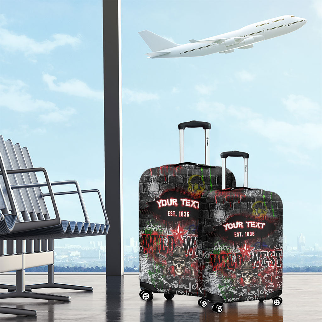 Personalized Wild West Borderlands Luggage Cover Urban Street Graffiti Art Skull Scorpion Symbols