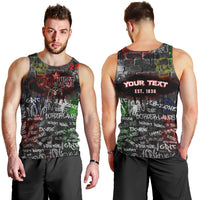 Personalized Wild West Borderlands Men Tank Top Urban Street Graffiti Art Skull Scorpion Symbols