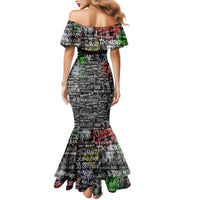 Personalized Wild West Borderlands Mermaid Dress Urban Street Graffiti Art Skull Scorpion Symbols