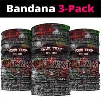 Personalized Wild West Borderlands Neck Gaiter Urban Street Graffiti Art Skull Scorpion Symbols