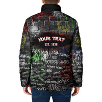 Personalized Wild West Borderlands Padded Jacket Urban Street Graffiti Art Skull Scorpion Symbols