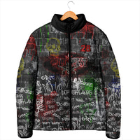 Personalized Wild West Borderlands Padded Jacket Urban Street Graffiti Art Skull Scorpion Symbols