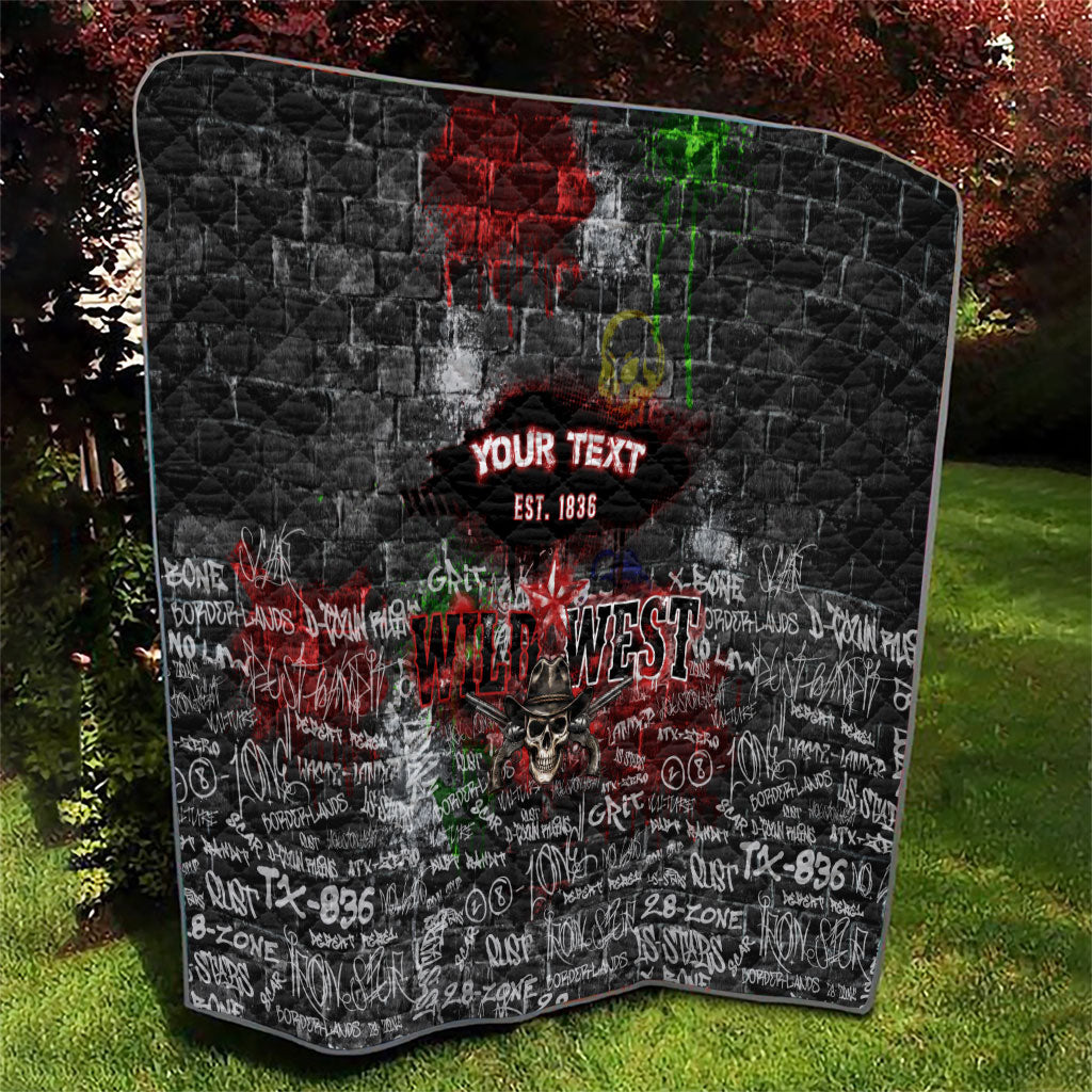 Personalized Wild West Borderlands Quilt Urban Street Graffiti Art Skull Scorpion Symbols