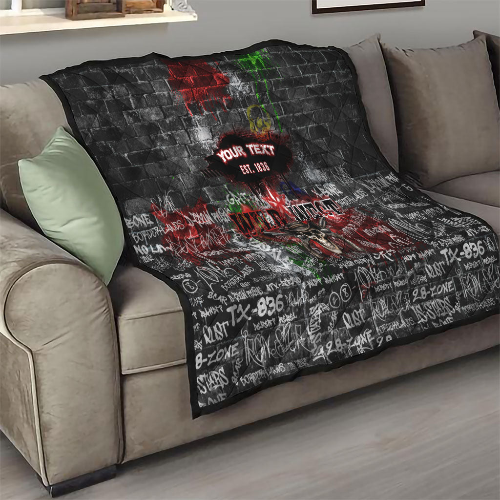 Personalized Wild West Borderlands Quilt Urban Street Graffiti Art Skull Scorpion Symbols