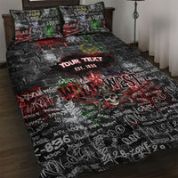 Personalized Wild West Borderlands Quilt Bed Set Urban Street Graffiti Art Skull Scorpion Symbols
