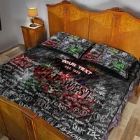 Personalized Wild West Borderlands Quilt Bed Set Urban Street Graffiti Art Skull Scorpion Symbols