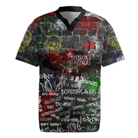 Personalized Wild West Borderlands Rugby Jersey Urban Street Graffiti Art Skull Scorpion Symbols