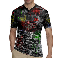 Personalized Wild West Borderlands Rugby Jersey Urban Street Graffiti Art Skull Scorpion Symbols