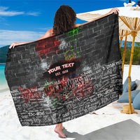 Personalized Wild West Borderlands Sarong Urban Street Graffiti Art Skull Scorpion Symbols