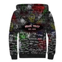 Personalized Wild West Borderlands Sherpa Hoodie Urban Street Graffiti Art Skull Scorpion Symbols