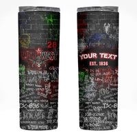 Personalized Wild West Borderlands Skinny Tumbler Urban Street Graffiti Art Skull Scorpion Symbols